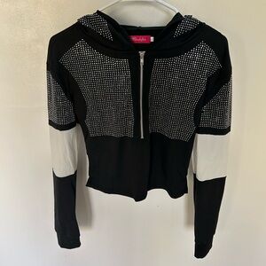 Stylish Black and White Bomber Jacket